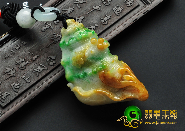 细糯种三彩缅甸翡翠A货安居乐业手玩件