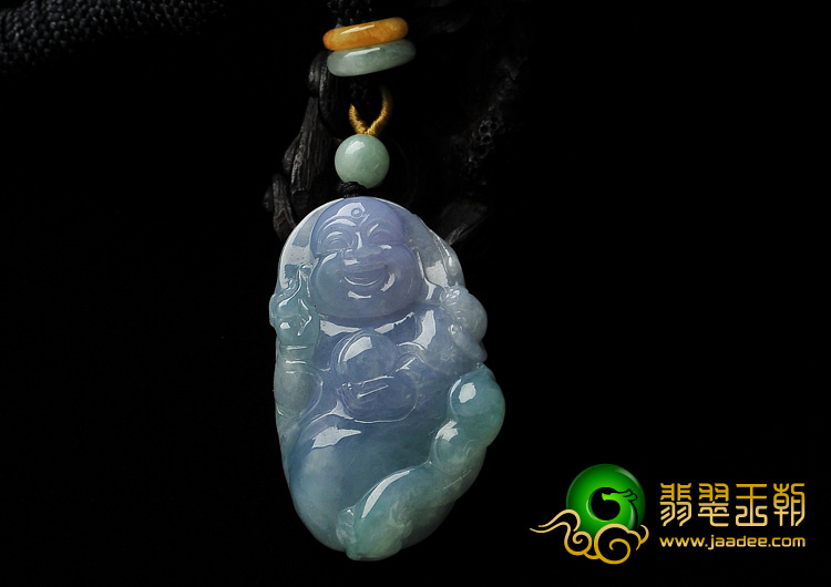 糯冰种春带彩缅甸翡翠A货玉佛挂件