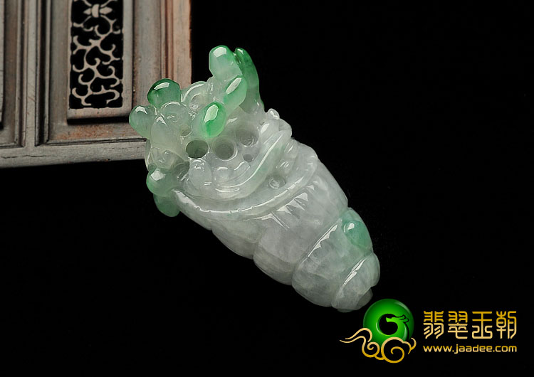 糯冰种飘翠缅甸翡翠A货花篮挂件
