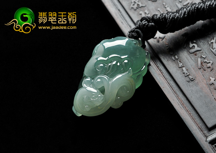 冰种晴水缅甸翡翠A货灵芝如意挂件