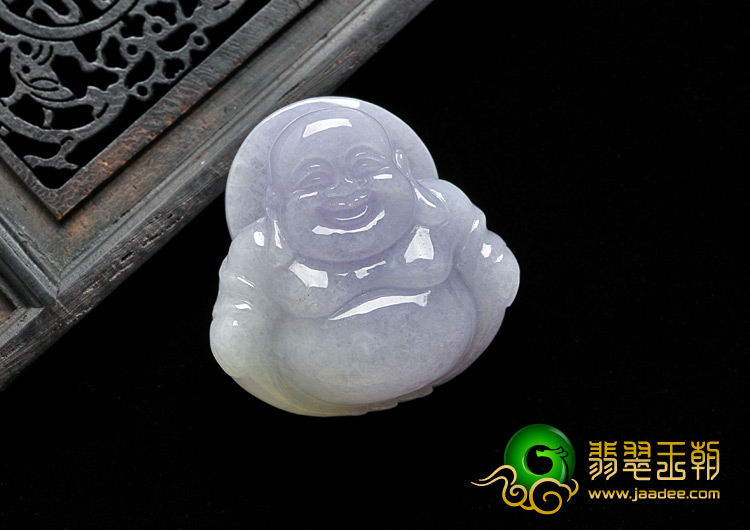 糯冰种春带彩缅甸翡翠A货玉佛挂件