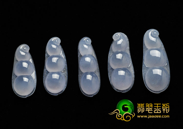 冰种紫罗兰缅甸翡翠A货四季豆挂件（一批走）