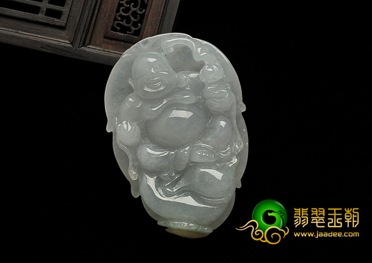 糯冰种淡晴水带黄翡缅甸翡翠A货一夜成佛挂件