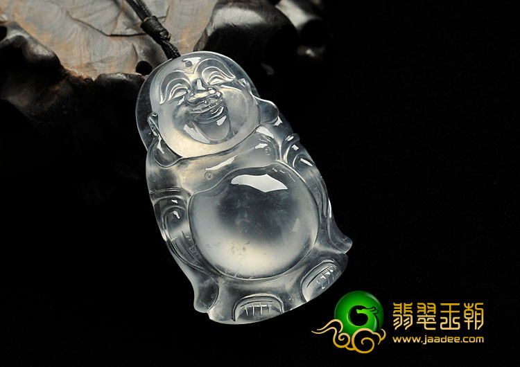 玻璃种缅甸翡翠A货站佛挂件