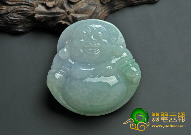 糯冰种晴水缅甸翡翠A货玉佛挂件