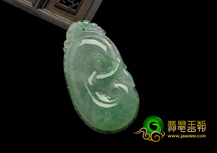 冰种晴水缅甸翡翠A货如意挂件