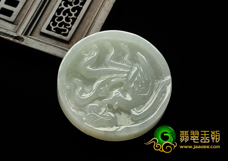 糯冰种缅甸翡翠A货凤牌挂件