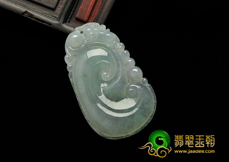 冰种晴水缅甸翡翠A货如意挂件