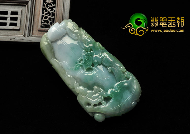 糯冰种飘花缅甸翡翠A货节节高挂件