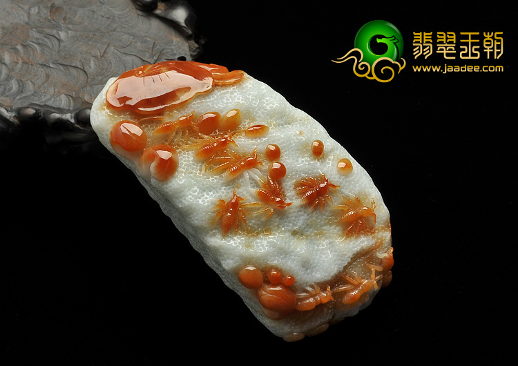 糯冰种白底红翡缅甸翡翠A货翻天覆地手玩件