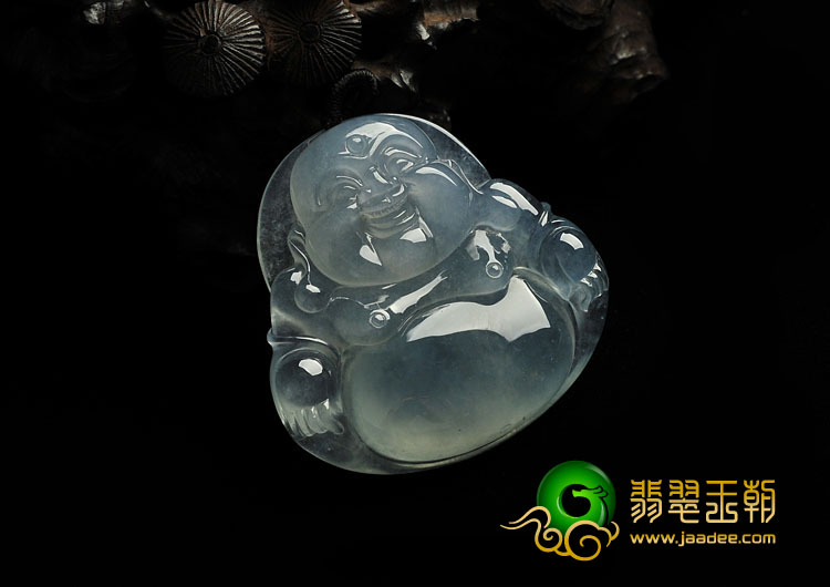 冰玻种晴水缅甸翡翠A货玉佛挂件