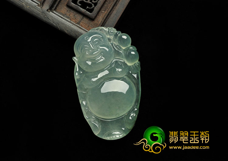 (超值推荐)冰种晴水缅甸翡翠A货逍遥佛挂件