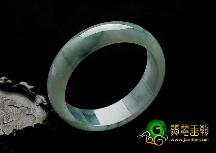 糯冰种飘花缅甸翡翠A货手镯（57.6mm）