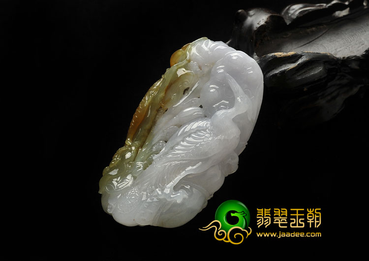 糯冰种褐黄翡缅甸翡翠A货一路连科挂件