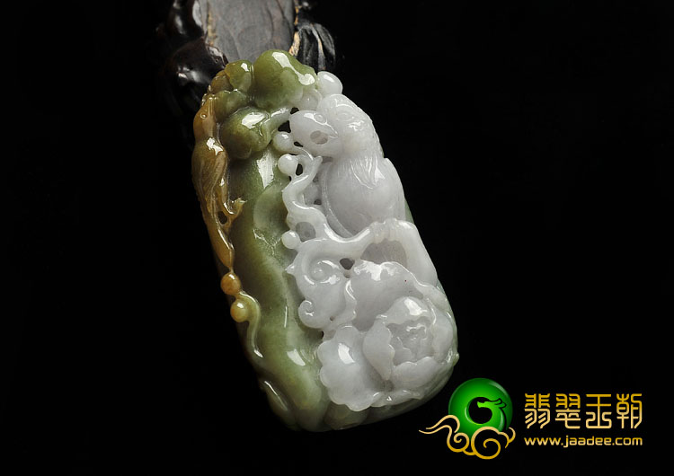 糯冰种三彩缅甸翡翠A货英明神武挂件