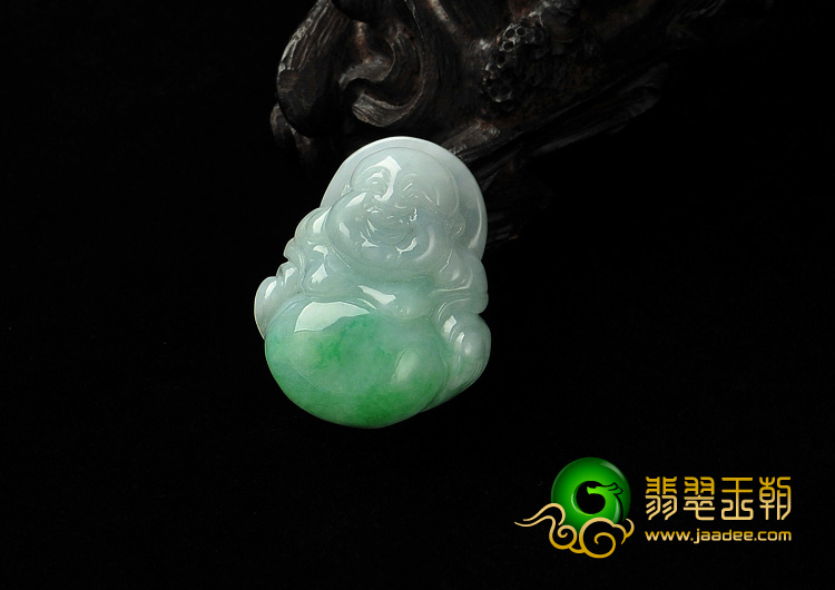 细糯种翠色缅甸翡翠A货玉佛挂件