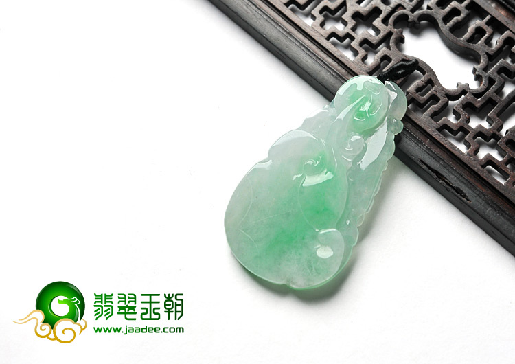 糯冰种飘花缅甸翡翠A货如意挂件