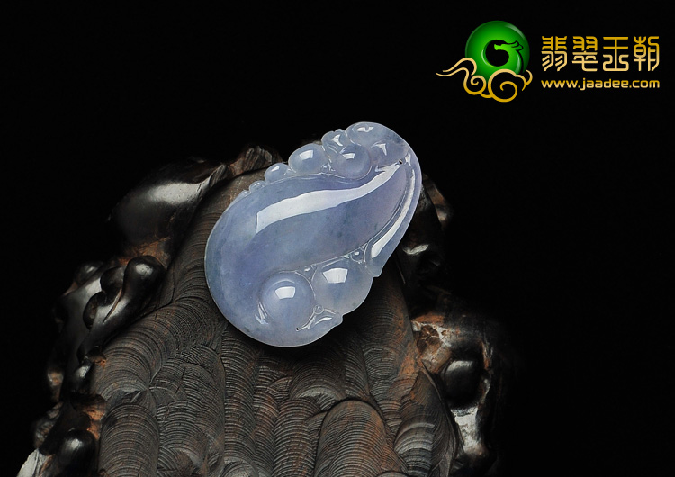 糯冰种紫罗兰缅甸翡翠A货如意挂件
