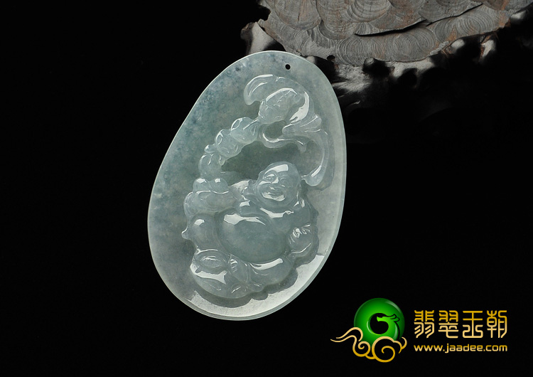 冰种晴水缅甸翡翠A货玉佛挂件