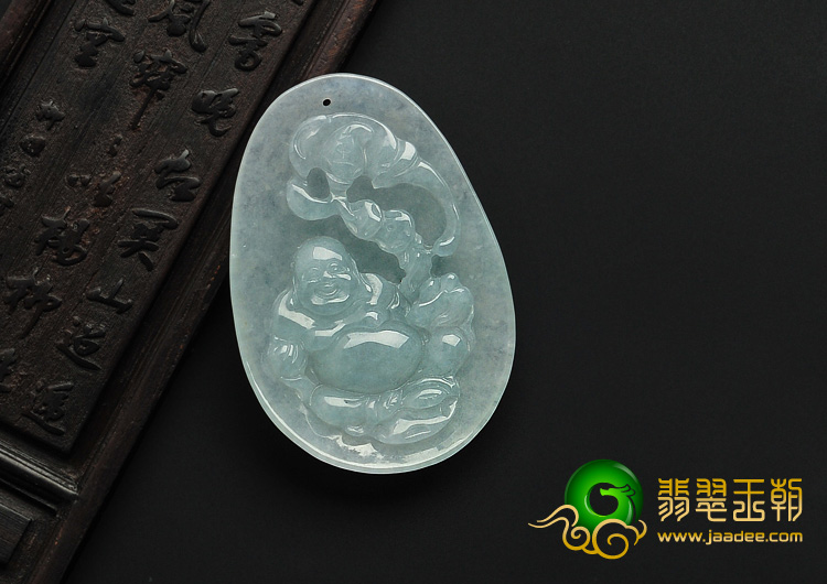 冰种晴水缅甸翡翠A货玉佛挂件