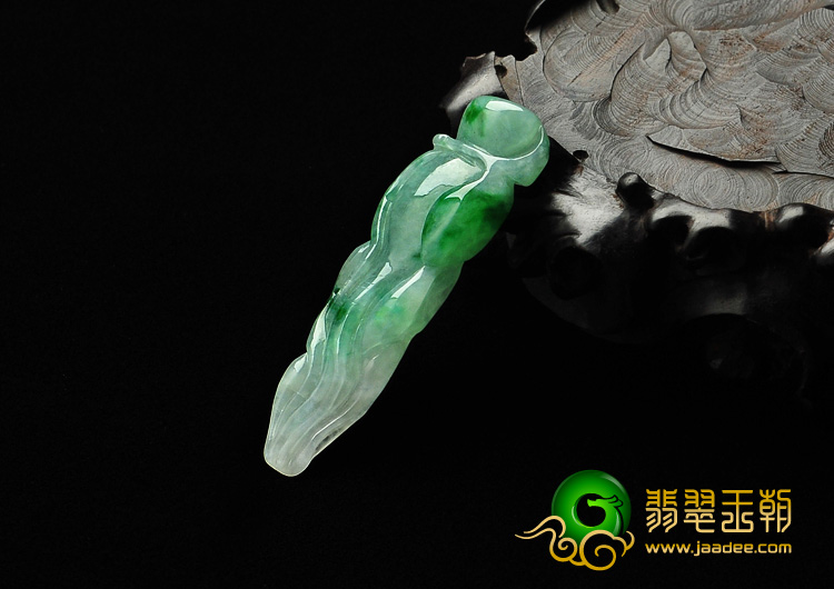 糯冰种飘翠缅甸翡翠A货人生如意挂件
