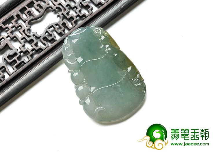 糯冰种晴水缅甸翡翠A货节节高挂件