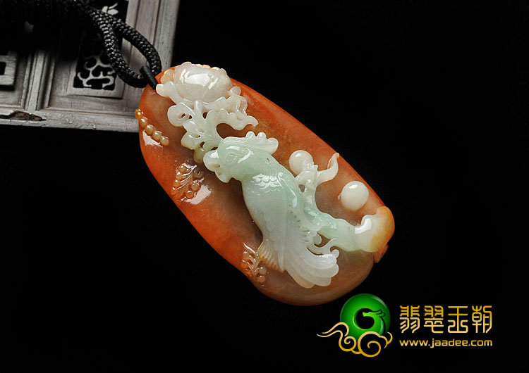 糯冰种三彩缅甸翡翠A货英明神武挂件