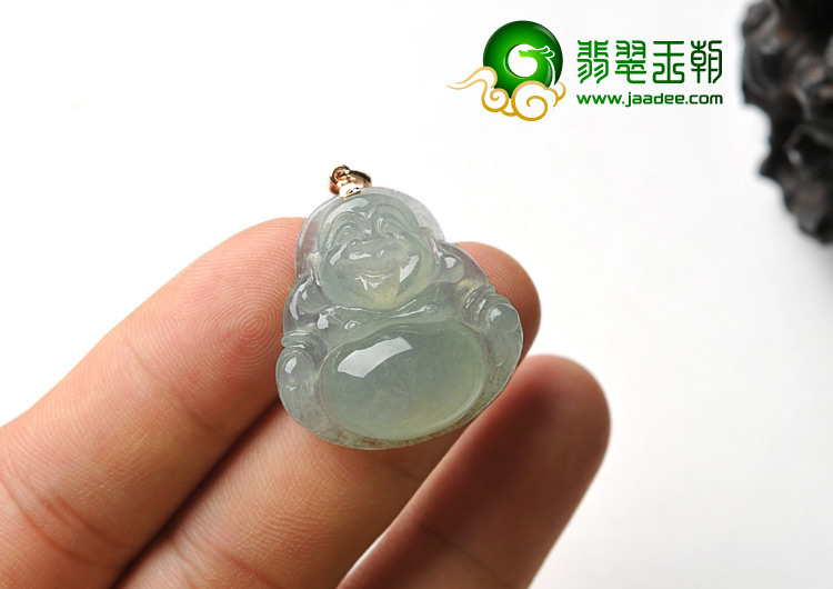 冰种晴水缅甸翡翠A货玉佛挂件
