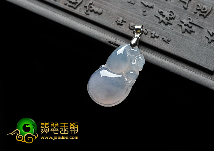 冰种紫罗兰缅甸翡翠A货福禄寿挂件