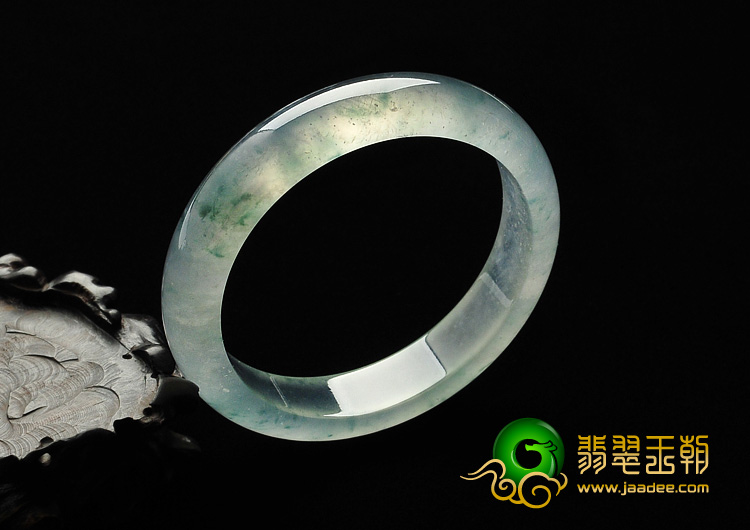 冰种飘花缅甸翡翠A货手镯（56.5mm）
