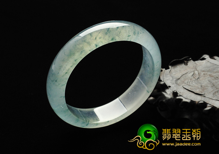 冰种飘花缅甸翡翠A货手镯（58.2mm）