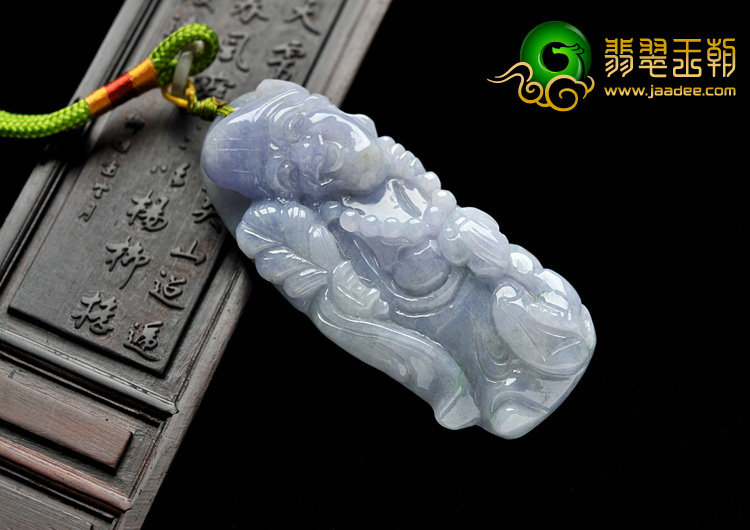 糯冰种紫罗兰缅甸翡翠A货济公手玩件