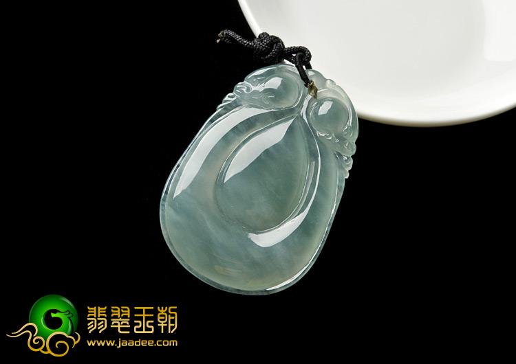 冰玻种晴水缅甸翡翠A货时来运转挂件