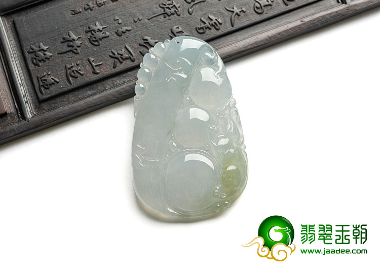 冰种晴水缅甸翡翠A货节节高挂件
