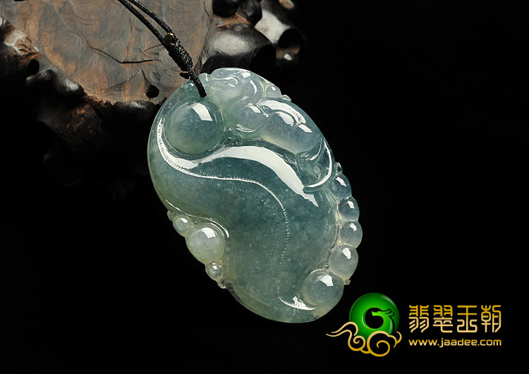 冰种飘花缅甸翡翠A货福禄寿挂件