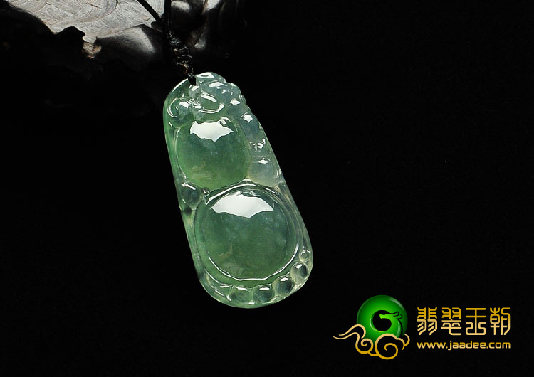 feicui糯冰种晴水缅甸翡翠A货福禄寿挂件