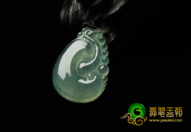 冰种晴水缅甸翡翠A货如意挂件