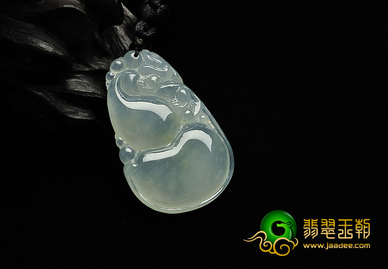 冰种晴水缅甸翡翠A货福禄寿挂件