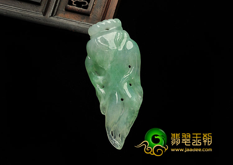 糯冰种晴水缅甸翡翠A货人生如意挂件