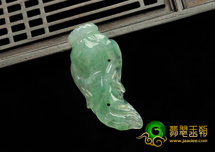 糯冰种晴水缅甸翡翠A货人生如意挂件