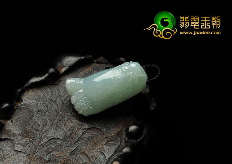 feicui糯冰种晴水缅甸翡翠A货知足常乐挂件