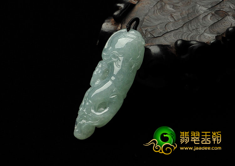 糯冰种晴水缅甸翡翠A货人生如意挂件