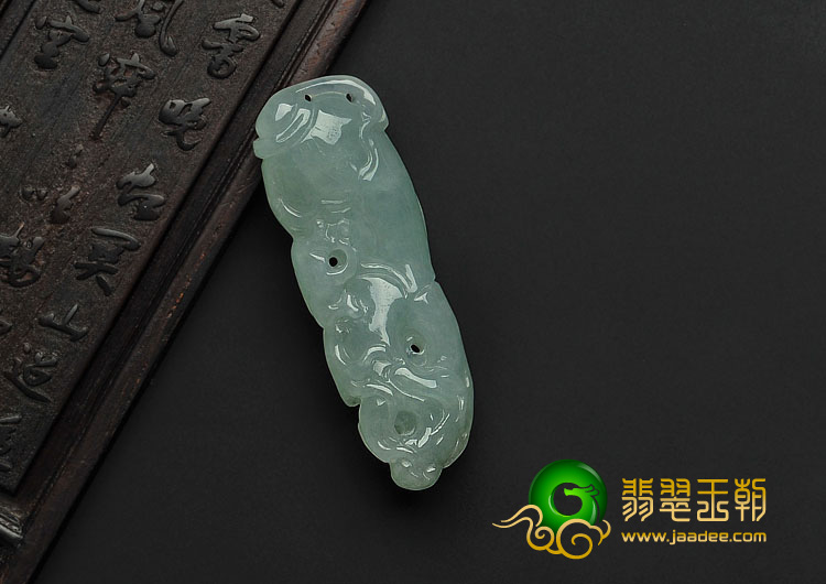 糯冰种晴水缅甸翡翠A货人生如意挂件
