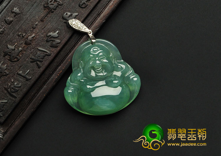 冰种晴水缅甸翡翠A货玉佛挂件