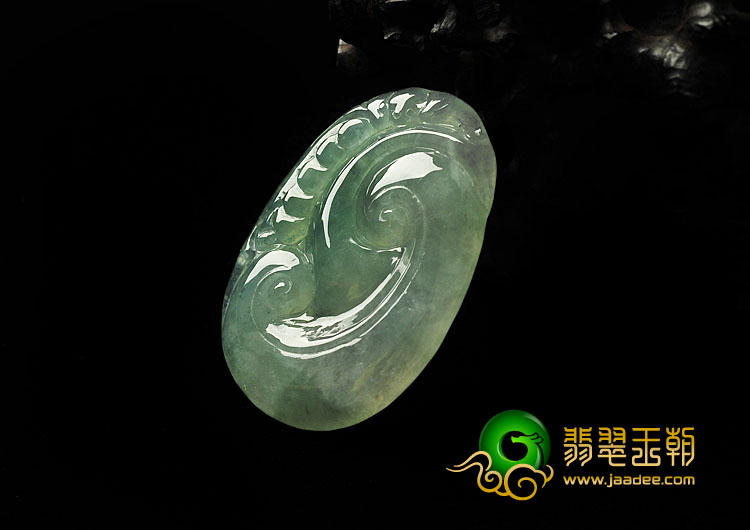 冰种晴水缅甸翡翠A货如意挂件