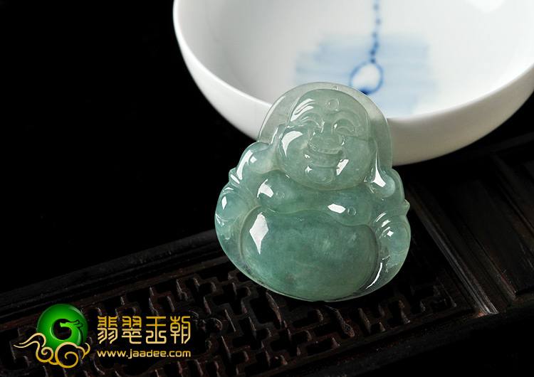 冰种晴水缅甸翡翠A货玉佛挂件