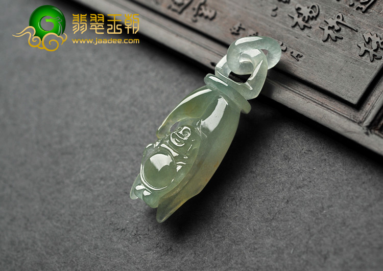 冰种晴水缅甸翡翠A货佛手挂件