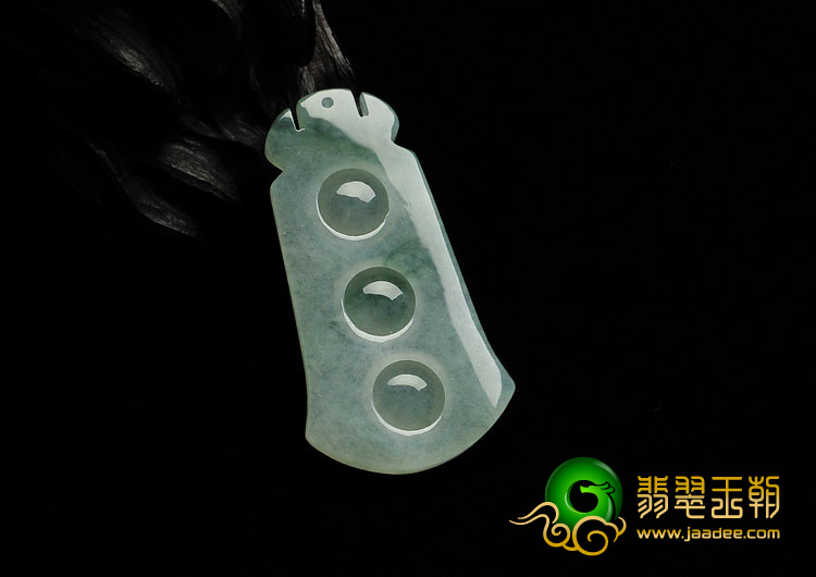 糯冰种飘花缅甸翡翠A货古币挂件