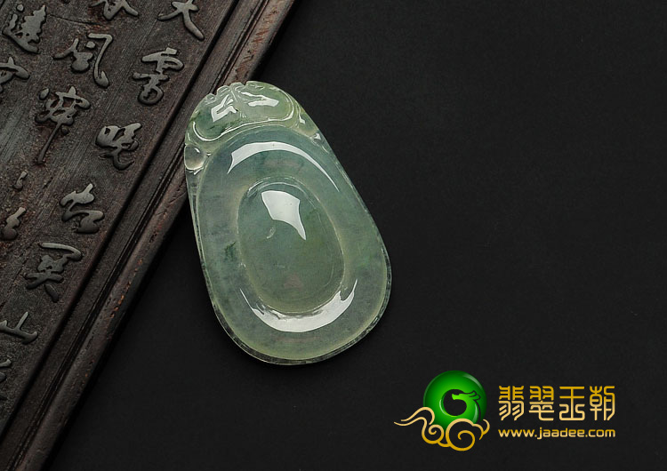 糯冰种飘花缅甸翡翠A货福在眼前挂件