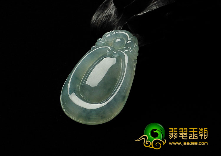 糯冰种飘花缅甸翡翠A货福在眼前挂件